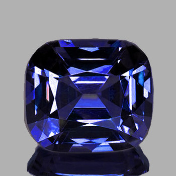 7.5x6.5 mm Cushion {1.70ct} Top Luster Natural Intense Purple Blue Spinel [Flawless-VVS]