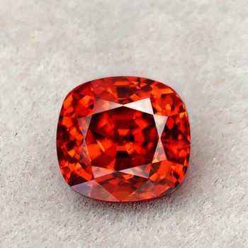 5.00 mm Cushion 0.75ct Superb Luster Natural Intense Orange Red Spinel [Flawless-VVS]