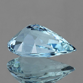 9x6 mm Pear {1.0ct} Brilliant Luster Natural Blue Aquamarine [Flawless-VVS]