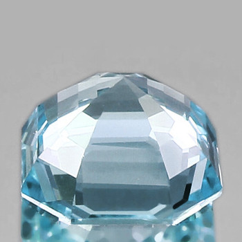 6.00 mm Octagon {1.05cts} Fire Luster Natural Brilliant Top Blue Aquamarine [Flawless-VVS]