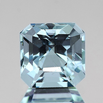 6.00 mm Octagon {1.15cts} Fire Luster Natural Brilliant Top Blue Aquamarine [Flawless-VVS]
