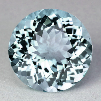 7.00 mm Round {1.20ct} Brilliant Luster Natural Blue Aquamarine [Flawless-VVS]