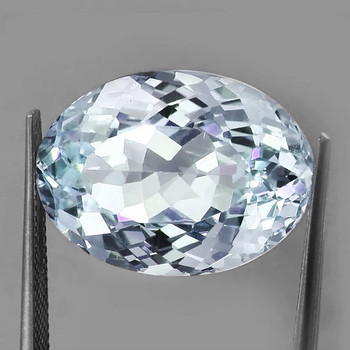 14x10 mm Oval 1 piece AAA Luster Natural Very Light Blue Aquamarine [Flawless-VVS]