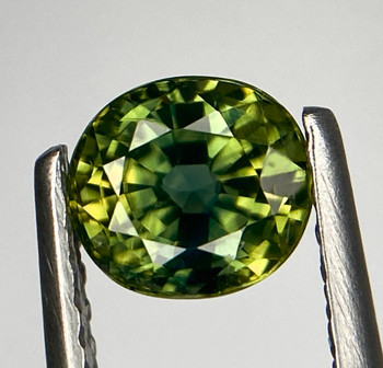 7x6 mm Oval {1.42ct} Top Luster Natural Madagascar Green Sapphire [Flawless-VVS]