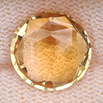 12.00 mm Fancy Round 5.42ct AAA Luster Natural Golden Yellow Citrine [Flawless-VVS]