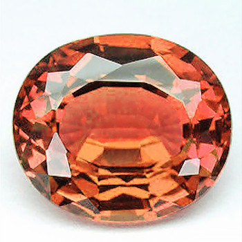 6x5 mm Oval {0.85ct} AAA Luster Natural Intense Pink Orange Sapphire [Flawless-VVS]