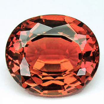 6x5 mm Oval {0.85ct} AAA Luster Natural Intense Pink Orange Sapphire [Flawless-VVS]
