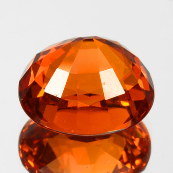 6x5 mm Oval {1.25cts} Natural Intense Orange Sapphire [Flawless-VVS]-AAA Grade