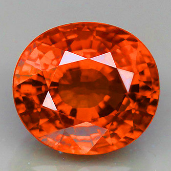 6x5 mm Oval {1.25cts} Natural Intense Orange Sapphire [Flawless-VVS]-AAA Grade