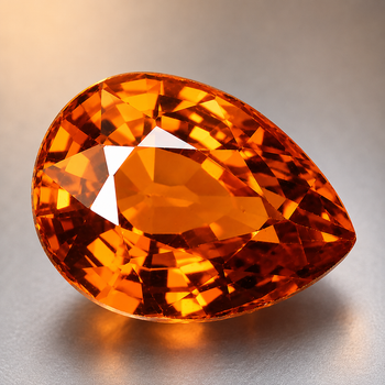 7x5.5 mm Pear {1.08ct} Fire Luster Natural Intense Orange Sapphire [Flawless-VVS]-AAA Grade
