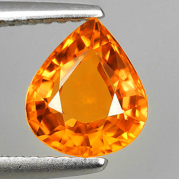 8x7 mm Pear {1.32ct} AAA Fire Luster Natural Top Yellow Sapphire [Flawless-VVS]-AAA Grade