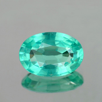 7x5 mm Oval {0.67ct} Lustrous Zambian Natural Blue Green Emerald [VS]