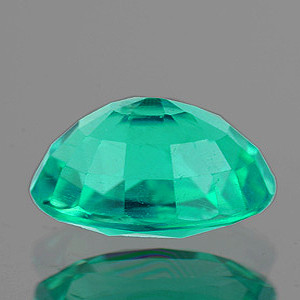 7x5 mm Oval 0.80ct Lustrous Zambian Natural Blue Green Emerald [VS-SI]