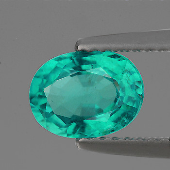 7x5 mm Oval 0.68ct Lustrous Zambian Natural Blue Green Emerald [SI]