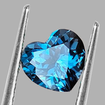 6.50 mm Heart {1.05cts} AAA Luster Natural Bright London Blue Topaz [Flawless-VVS]