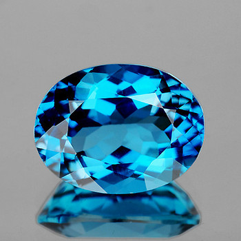 9x7 mm Oval 2.75cts AAA Luster Natural London Blue Topaz [Flawless-VVS]