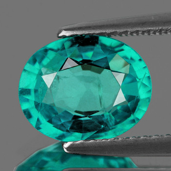 7x5 mm Oval {0.72ct} Lustrous Zambian Natural Blue Green Emerald [SI]
