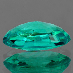 7x5 mm Oval {0.56ct} Lustrous Zambian Natural Blue Green Emerald [VS]