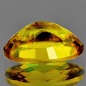 7x6 mm Oval 1.05ct Superb Luster Rainbow Spark Natural Honey Yellow Sphene [VVS]
