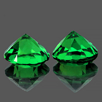 3.30 mm Round 2pcs Superb Luster Natural Intense Emerald Green Tsavorite Garnet [Flawless-VVS]-Top Grade