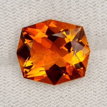 15x13 mm Fancy 8.22ct AAA Luster Natural Intense Orange Citrine [Flawless-VVS]