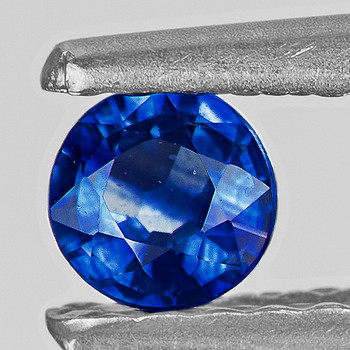 4.00 mm Round {0.26ct} Lustrous Natural Blue Sapphire [Flawless-VVS]