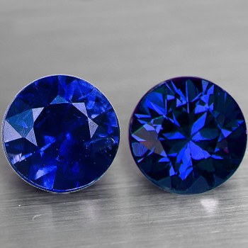 4.00 mm Round 2pcs AAA Luster Natural Intense Blue Sapphire [VS]