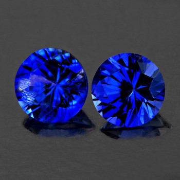 4.00 mm Round 2pcs {0.72ct} Top Luster Natural Royal Blue Sapphire [VVS-SI]