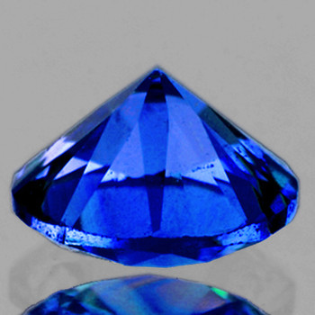 4.00 mm Round {0.35ct} Lustrous Natural Intense Blue Sapphire [VVS]