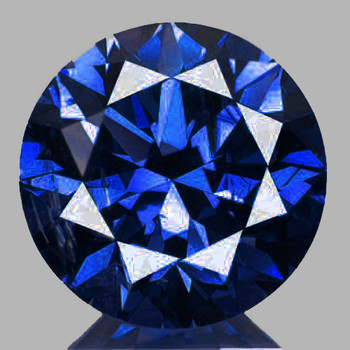4.00 mm Round {0.32ct} Lustrous Natural Intense Blue Sapphire [VS]