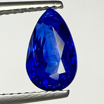 10x6 mm Pear {2.50ct} AAA Luster Natural SriLanka Intense Blue Sapphire [Flawless-VVS]-Free Certificate