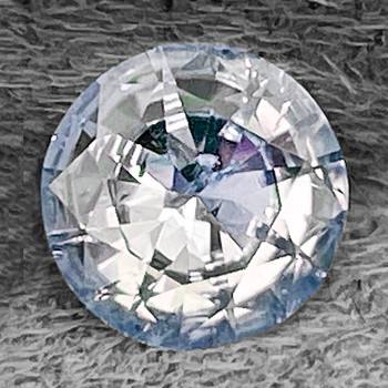 6.00 mm Round {0.86ct} Natural Brilliant Blue White Sapphire [VVS]