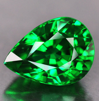 7.5x5.5 mm Oval {1.05ct} AAA Fire Natural Top Emerald Green Tsavorite Garnet [Flawless-VVS]-Rare Top Grade
