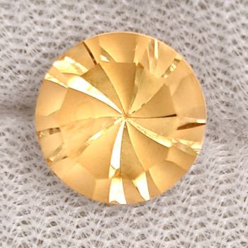 10.00 mm Fancy Round 3.60ct AAA Luster Natural Golden Yellow Citrine [Flawless-VVS]