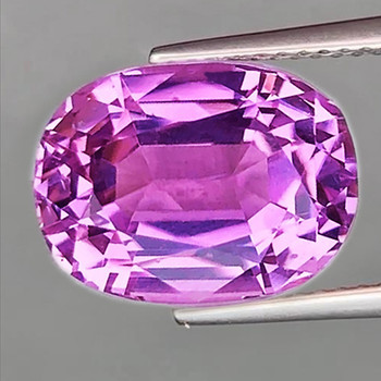 17.5x12.5 mm Oval {18.00cts} AAA Luster Natural Intense Deep Pink Kunzite [Flawless-VVS]