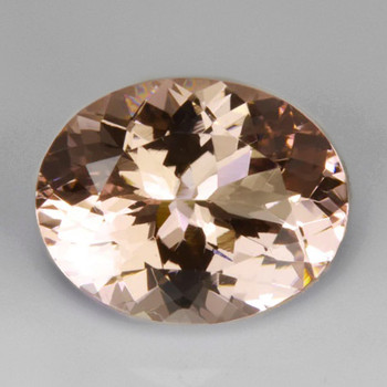 9x7 mm Oval {1.62cts} Superb Luster Natural Intense Golden Pink Morganite [Flawless-VVS]-Top Grade