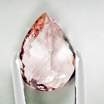 10x7 mm Pear 2.02cts Superb Luster Natural Golden Pink Morganite [Flawless-VVS]-Top Grade
