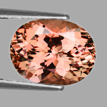 14x10 mm Oval {6.95cts} Superb Luster Natural Intense Golden Pink Morganite [Flawless-VVS]-Top Grade