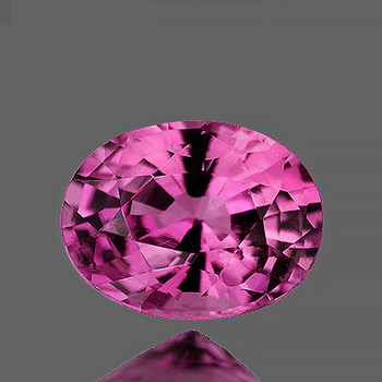 7x5.5 mm Oval {1.36ct} Fire Luster Natural Mahenge Intense Pink Purple Malaya Garnet [Flawless-VVS]