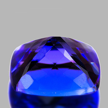 10x8 mm Cushion {2.75cts} AAA Luster Natural D-Block Intense Purple Blue Tanzanite [Flawless-VVS] Top Grade