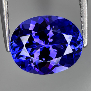 10x8 mm Oval {3.08cts} Top Luster Natural D-Block Purple Blue Tanzanite [Flawless-VVS]-Top Grade