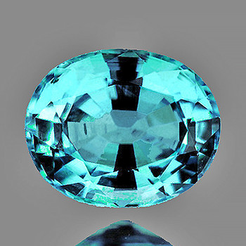 8x7 mm Oval 2.90cts Top Luster Natural Brilliant Blue Zircon [Flawless-VVS]