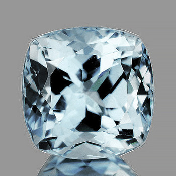 6.80 mm Cushion {1.05cts} AAA Luster Natural Brilliant Sky Blue Aquamarine [Flawless-VVS]