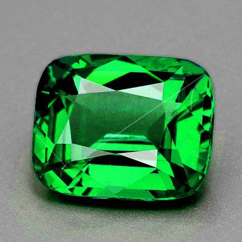 8.5x7.5 mm Cushion {2.05ct} AAA Fire Natural Top Emerald Green Tsavorite Garnet [VVS]-Rare Top Grade