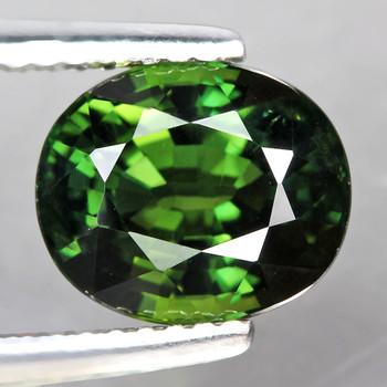 9x7.5 mm Oval {2.72ct} Brilliant Natural Intense Green Sapphire [Flawless-VVS]