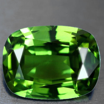 10x8 mm Cushion {2.98ct} Fire Luster Natural Intense Yellowish Green Sapphire [Flawless-VVS]-Rare Size Top Clarity