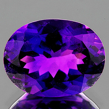 20x15 mm Oval {17.65cts} Superb Color Natural Royal Purple Amethyst [Flawless-VVS]