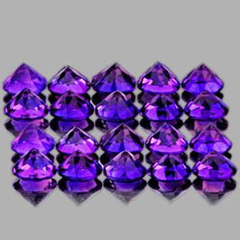 3.00 mm Round 30 pieces Brilliant Fire Luster Natural Intense Purple Amethyst [Flawless-VVS]