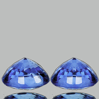 3.80 mm Round 2pcs Sparkling Natural Brilliant Bright Ceylon Blue Sapphire [Flawless-VVS]