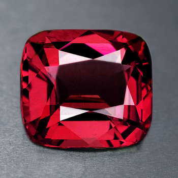 8.5x7.5 mm Cushion {3.50cts} Fire Luster Natural Vivid Raspberry Pink Rhodolite Garnet [Flawless-VVS]